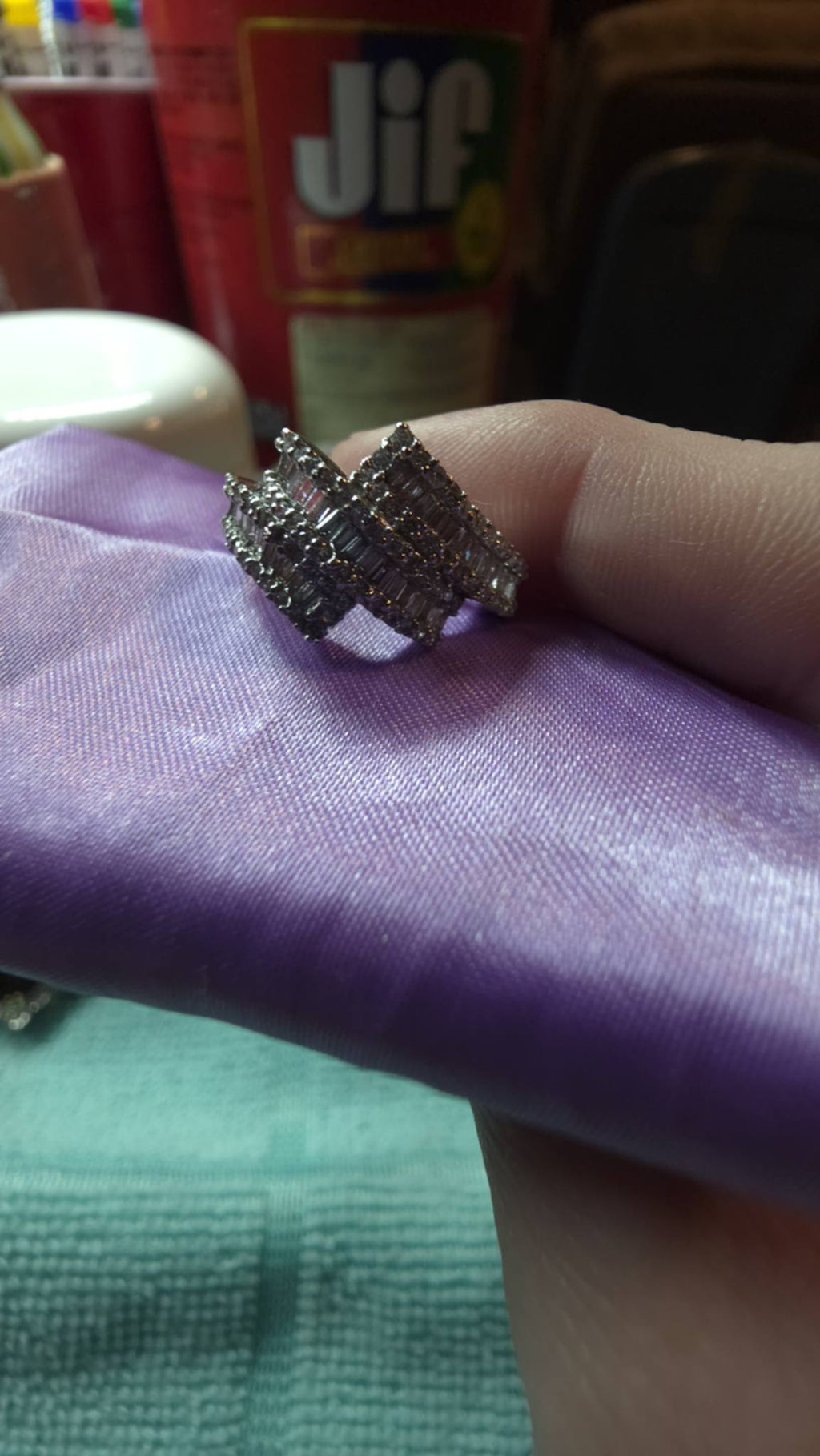 18K White Gold Diamond Cocktail Ring – 1.75 CTW – Size 6
