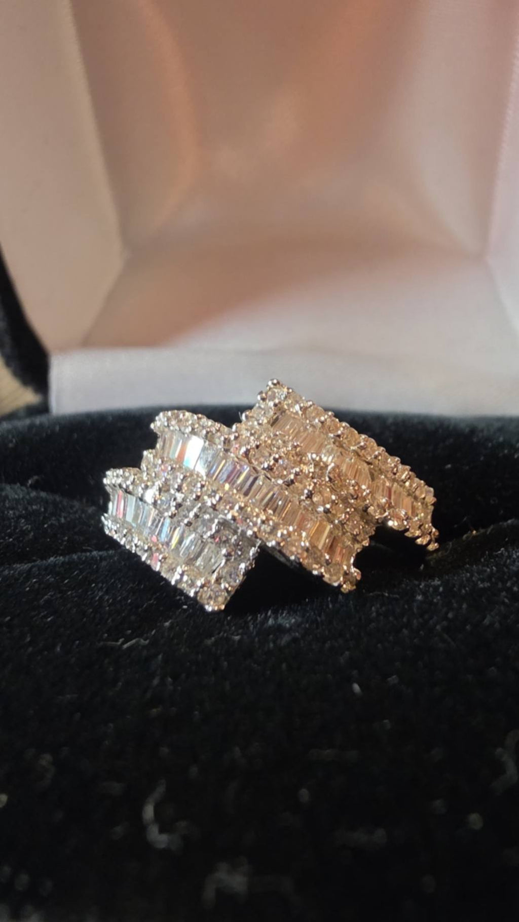 18K White Gold Diamond Cocktail Ring – 1.75 CTW – Size 6
