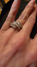 18K White Gold Diamond Cocktail Ring – 1.75 CTW – Size 6